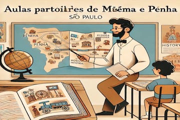 Um Professor particular de história dando uma aula particular de História em Moema ou Pirituba, usando um mapa e linha do tempo para explicar eventos históricos. Aulas particulares de história em Moema e Pirituba.