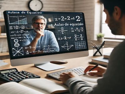 : Sessão de aula particular focada em geometria. O professor explica conceitos geométricos como triângulos e ângulos, com a presença do aluno. Aulas disponíveis nas regiões de Penha, Moema e Pirituba.